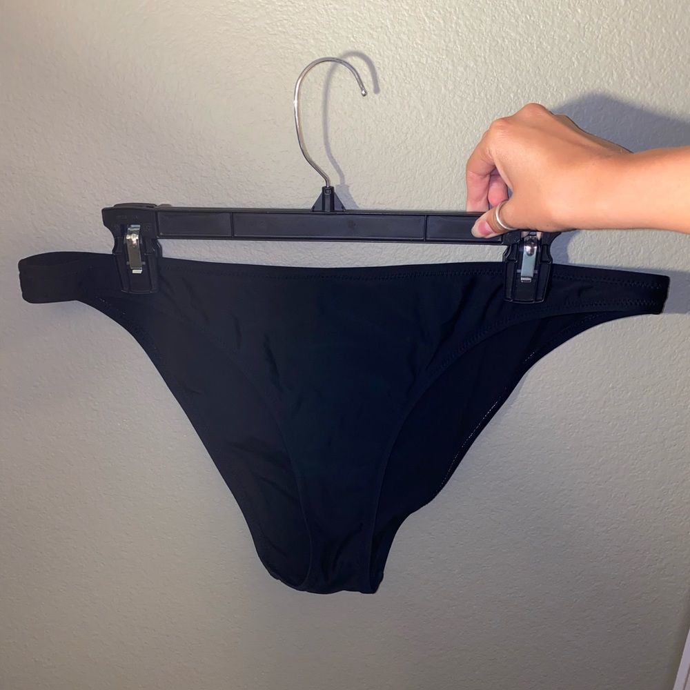Aerie Black Cheeky Bikini Bottoms